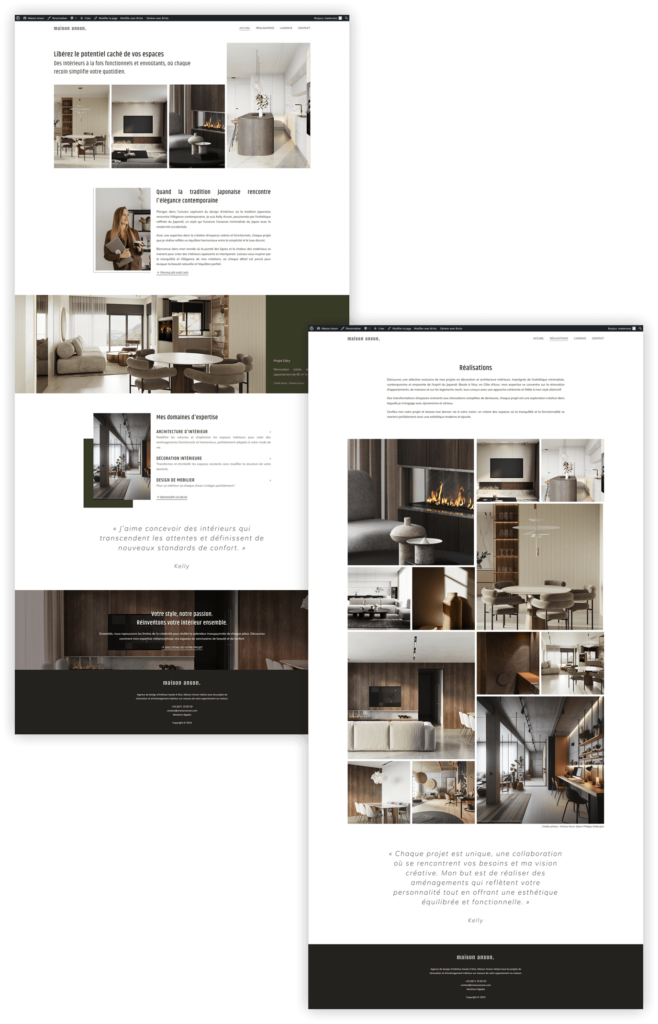 Capture site internet architecte d'interieur-Enoden Studio