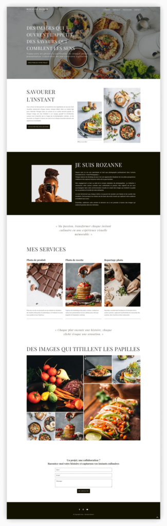 Capture site photographe culinaire - Enoden Studio